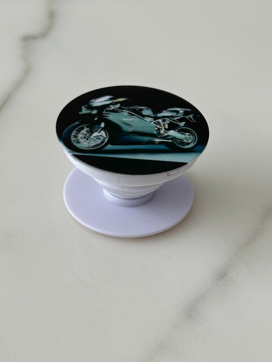 Telefoon Grip & Stand – Universele Smartphone Houder – Opvouwbaar & 360° Draaibaar – Past op Elke Telefoon of Hoesje - Motor - Groen/Zwart