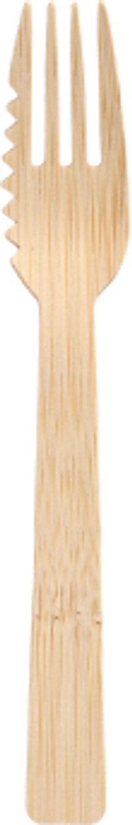 50 Taartvorkjes, bamboe pure 14,5 cm met snijrand