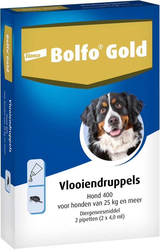 Bolfo Gold 400 Anti vlooienmiddel - Hond - >25 kg - 2 pipetten