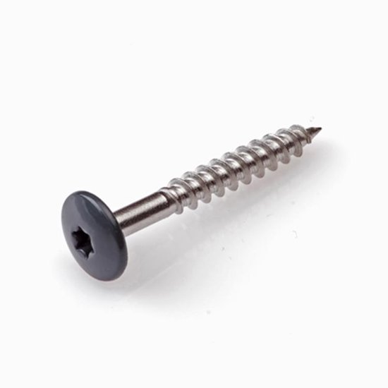 Vis pour panneaux Trespa - Torx 20 - 4,8 x 50 mm - Acier inoxydable - Filetage partiel - Zwart RAL 9005 (100 pièces)