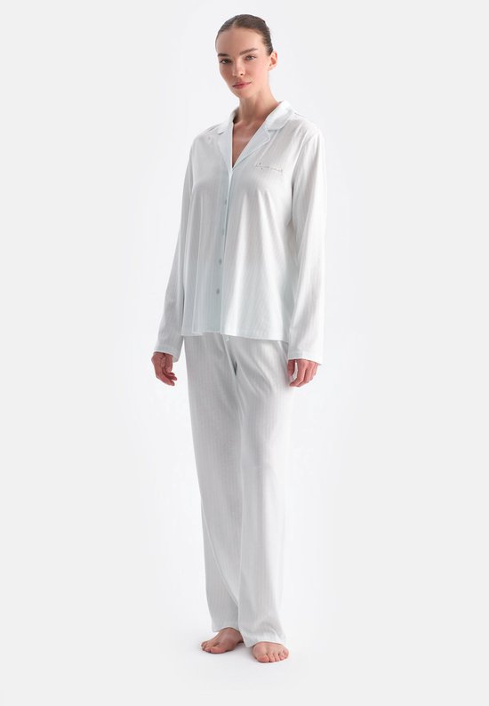 Amaxer Damespyjama, flanel, thermische pyjamaset met knoopsluiting, 100% katoen, herfst/winter, lang tweedelig huispak, 3XL Amaxer Damespyjama, flanel, thermische pyjamaset met knoopsluiting, 100% katoen, herfst/winter, lang tweedelig huispak, 3XL