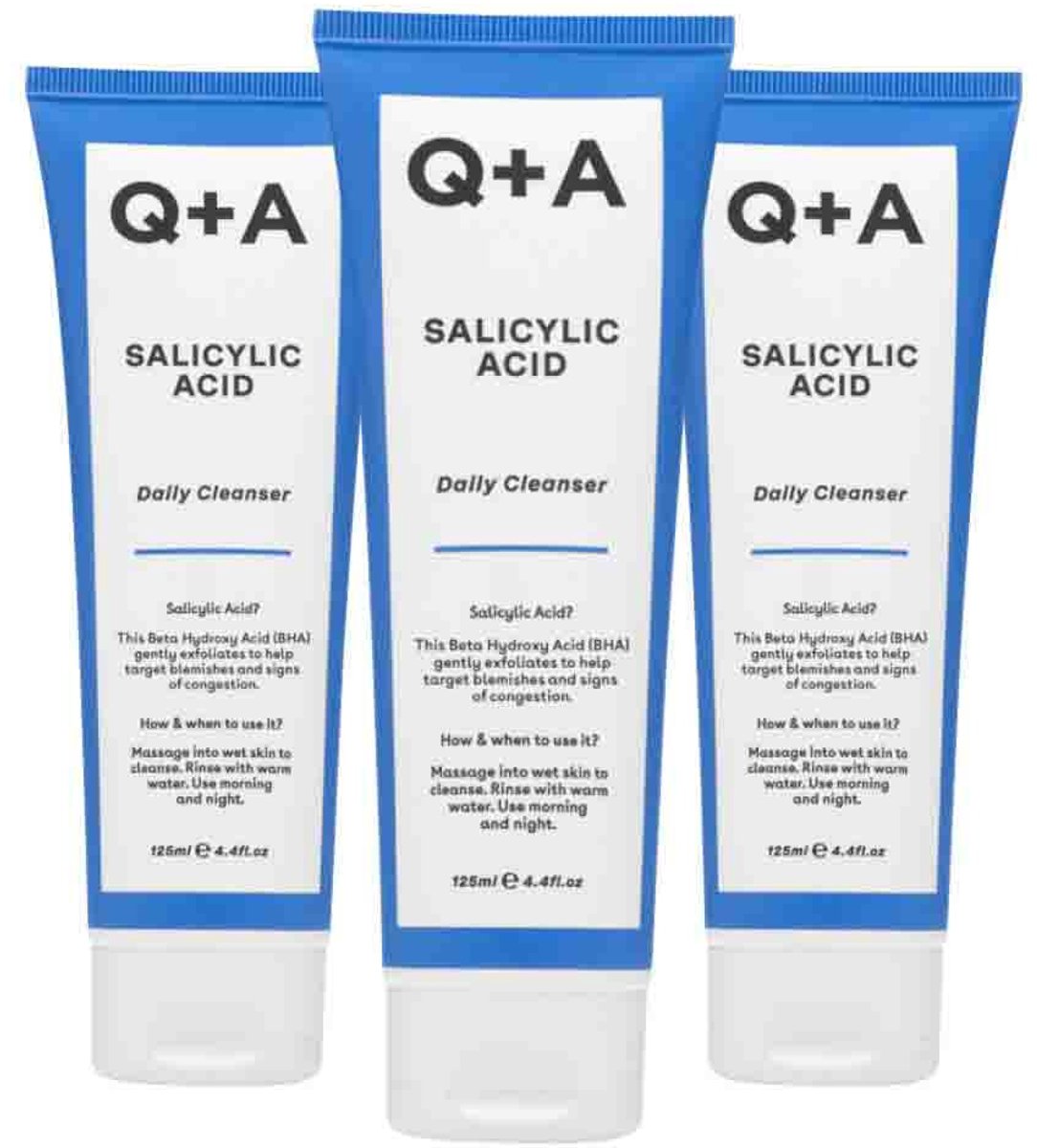 Q+A Salicylic Acid Cleanser - 3 x 125 ml - Voordeelverpakking