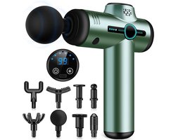 Mini-massagepistool voor spieren, 99 snelheden, ultrastil massagepistool, 6 massagekoppen, lcd-scherm, draagbare massager - verlicht spierpijn