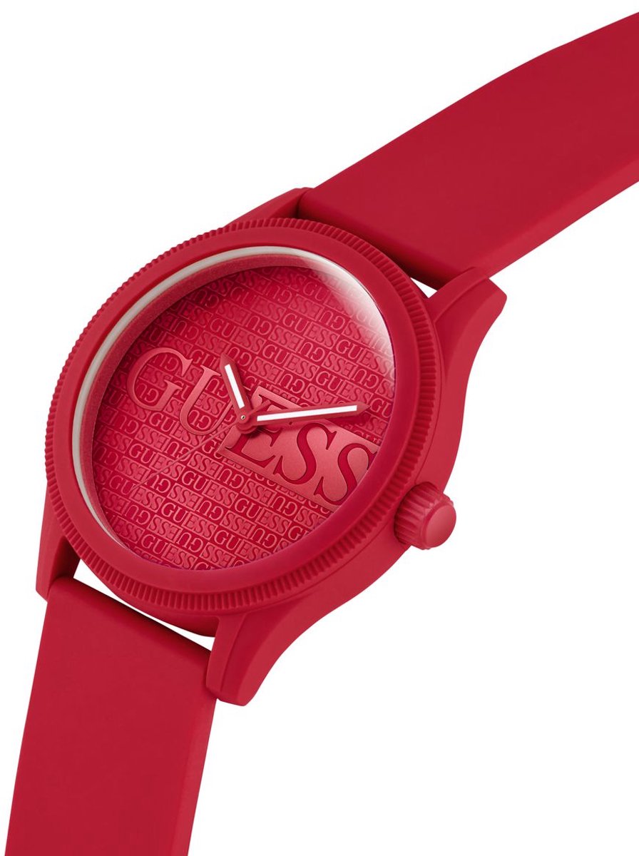 Guess Reputation GW0780G2 Horloge - Siliconen - Rood - Ø 45 mm