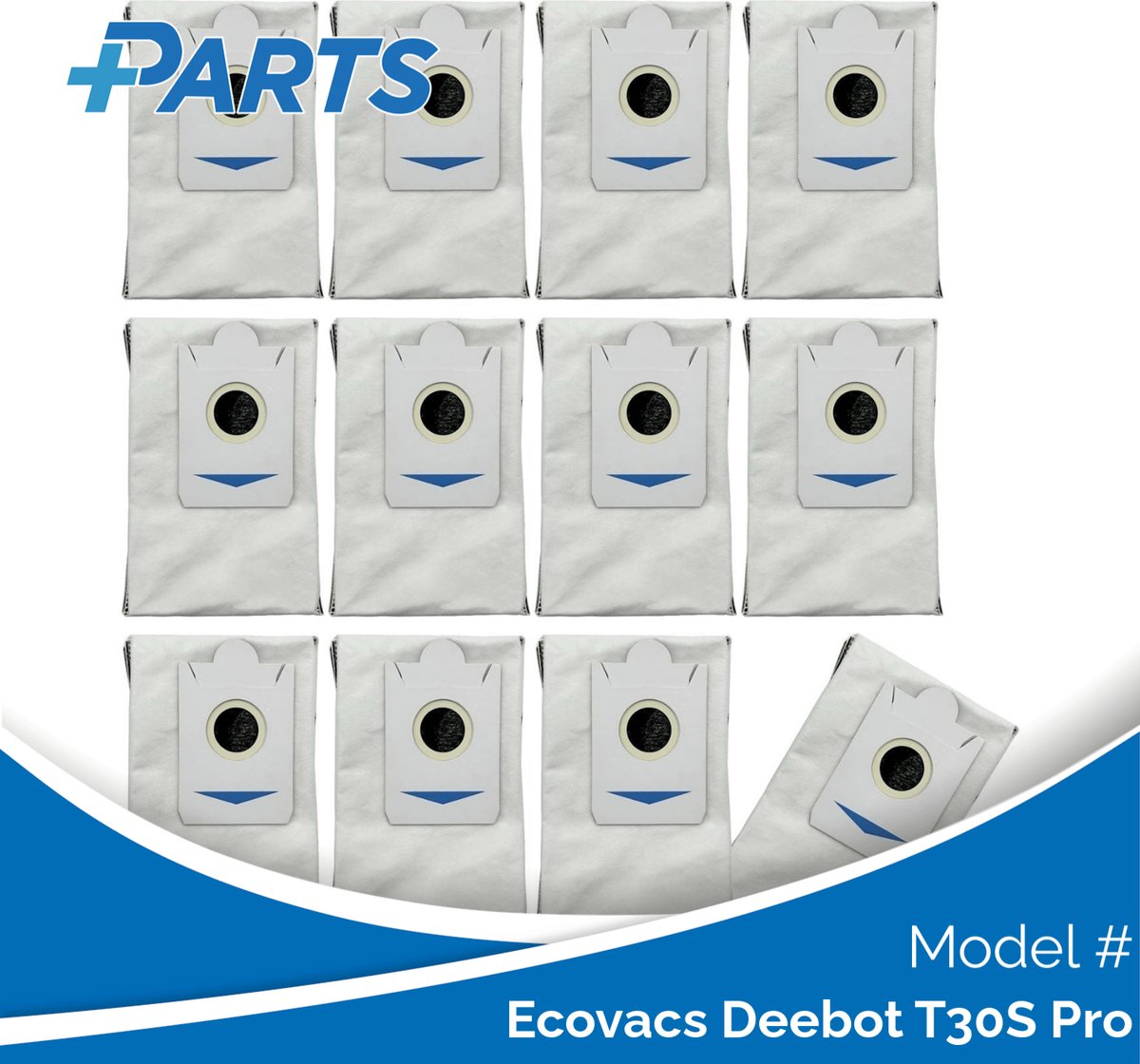 Ecovacs Deebot T30S Pro Stofzakken (12 Stuks, Plus.Parts® alternatief voor DDB030025)