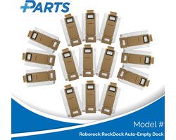Roborock RockDock Auto-Empty Dock Stofzakken (15 Stuks, Plus.Parts® alternatief voor 8.02.0101)