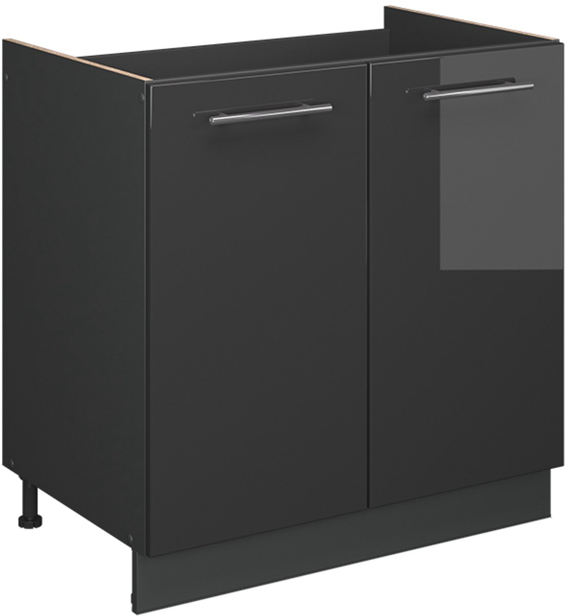 Vicco Fame-Line Wastafelkast – 80 cm zonder werkblad Antraciet Hoogglans