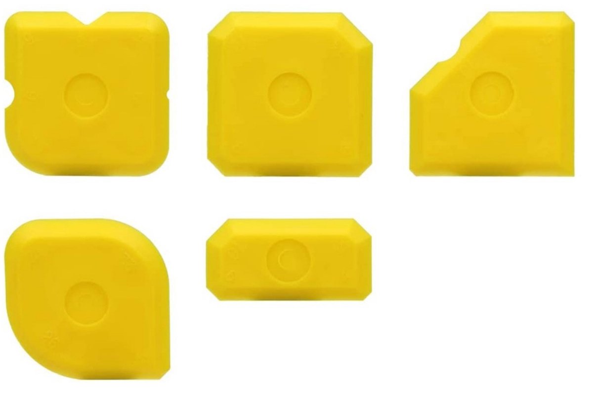 EXCITAT Lijmkrabber - Kitgereedschap - Voor siliconen, acryl en hars - Set van 5 stuks