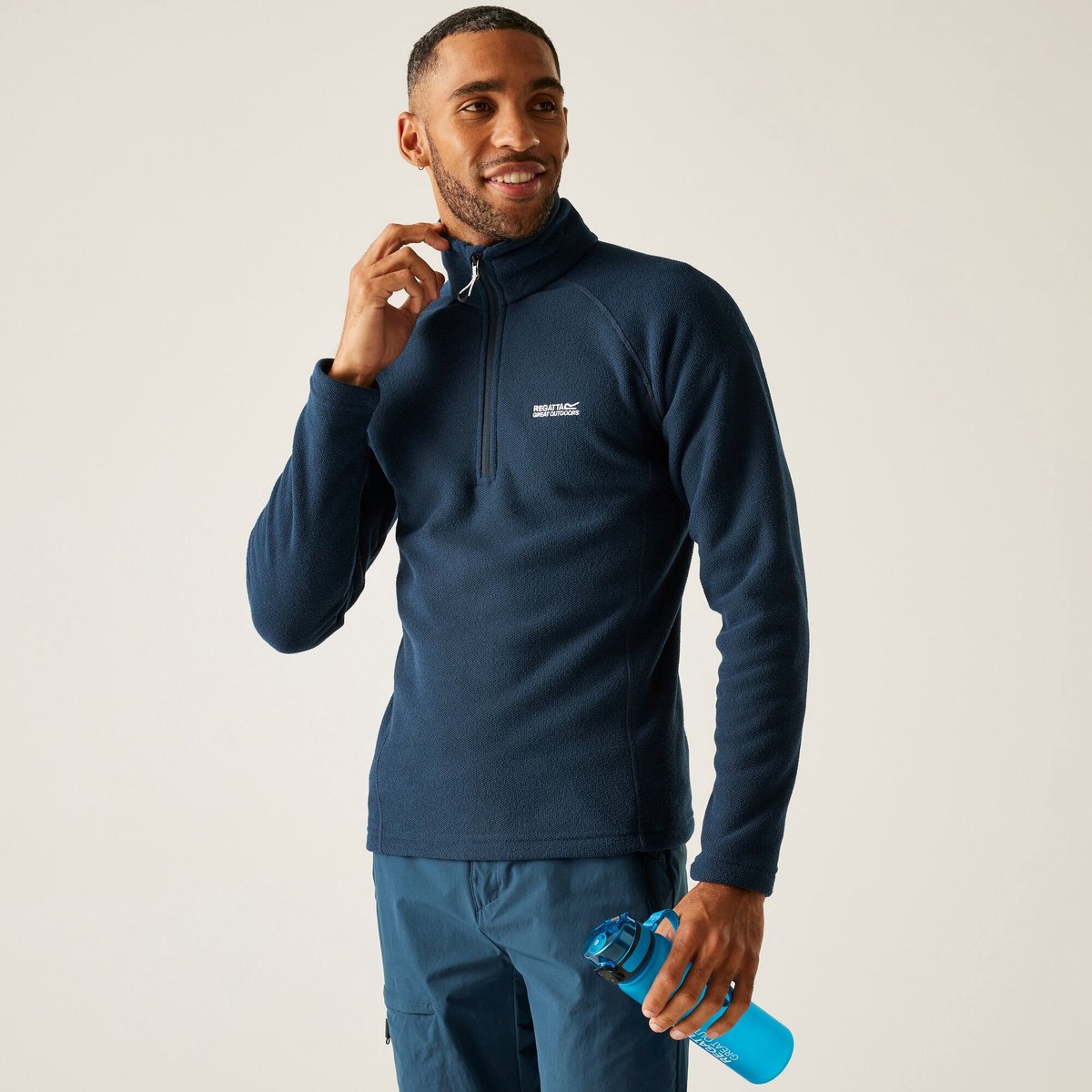 Fleece Heren Voor Hiking Kenger Blauw