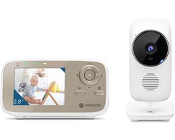 Motorola Nursery VM 483 - Babyfoon Video Baby monitor - 2.8 inch Ouder Unit - Infrarood - Digitale Zoom – Terugspreekfunctie