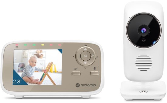Motorola Nursery VM 483 - Babyfoon Video Baby monitor - 2.8 inch Ouder Unit - Infrarood - Digitale Zoom – Terugspreekfunctie