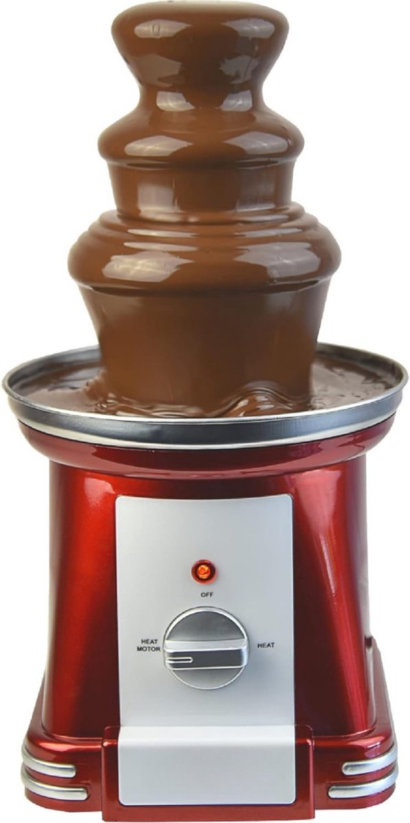 SCH® Chocoladefontein - Chocolade fontein - Chocolade druppels - Rood - 18cm x 18cm x 32cm