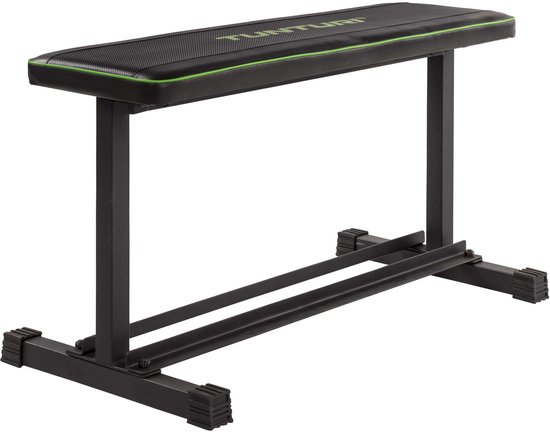 Tunturi FB20 Vlakke Halterbank - Flat Bench - Fitnessbank - Trainingsbank - Incl. gratis fitness app