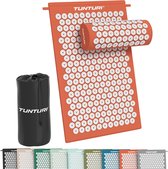 Tunturi Spijkermat met kussen - Acupressuur - Meditatie Mat - Acupunctuur Set - Massage en Ontspanning - 68x42x2 cm - Rose goud