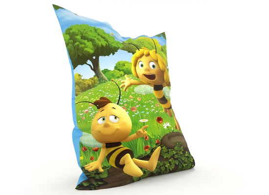 Green Bean® Kinderzitzak Maya de Bij 100x135cm met 270 liter hoogwaardige EPS-korrelvulling en wasbare motiefhoes van 100% katoen