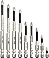 Lot de 5 embouts de tournevis en acier allié S2, longueur 50 mm 1/4 à
