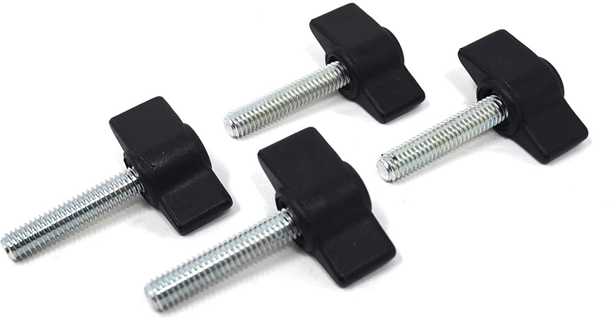4x Vleugelschroef M5 - Kunststof Handvat - 28 mm Lengte