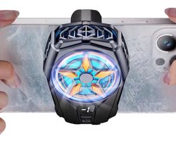 Koelventilator voor mobiele telefoons voor alle soorten smartphones, met LED-temperatuurweergave, geschikt voor TikTok-live-uitzendingen, bloggen in de buitenlucht en mobiel gamen.