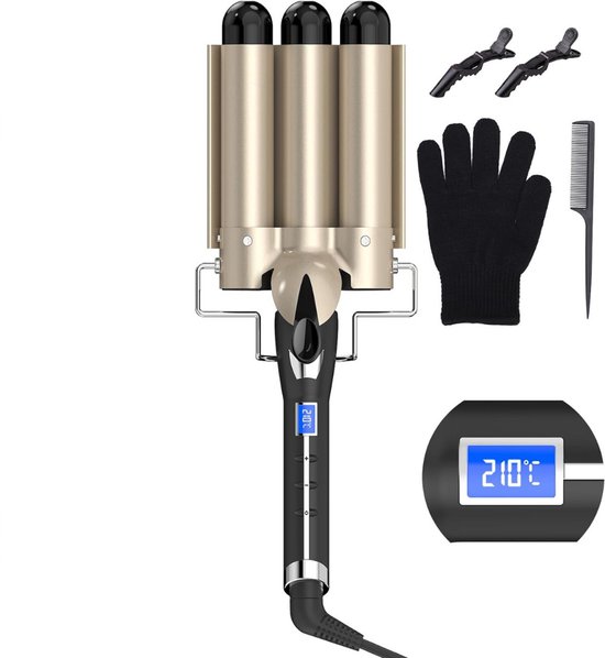 Wafeltang Krultang voor Dik en Dun Haar met Handschoenen - Wafeltang - €79,95