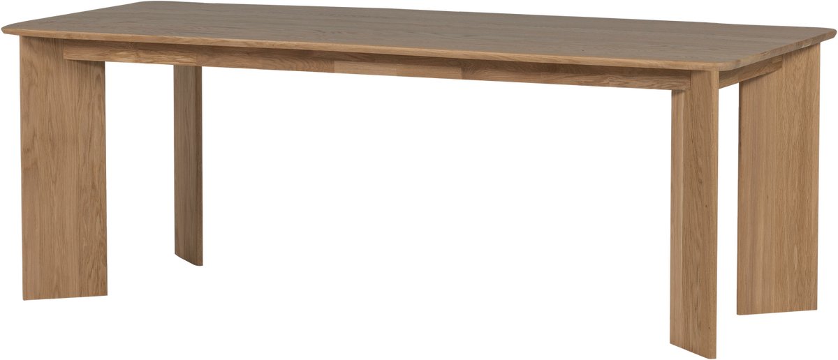 WOOOD Tablo Eettafel Afgerond DL 200 cm - Eikenhout - Transparant