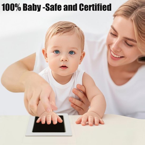 4-pack inktloze baby hand- en voetafdrukset, Clean Touch inktkussenset voor pasgeborenen en huisdieren, hondenpoot- en neusafdrukset van Merkloos — afbeelding 5