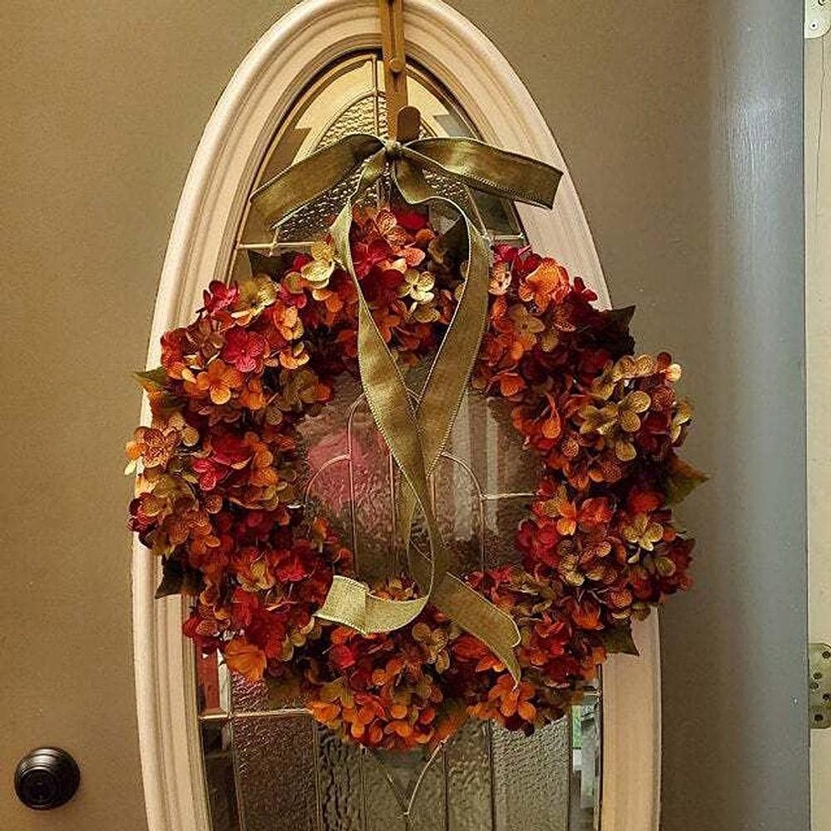 Herfstkrans Deurdecoratie - Halloween Krans - Kerstkrans - Kunstbloemen - Pompoenen Decoratie - 40 Cm – foto 3
