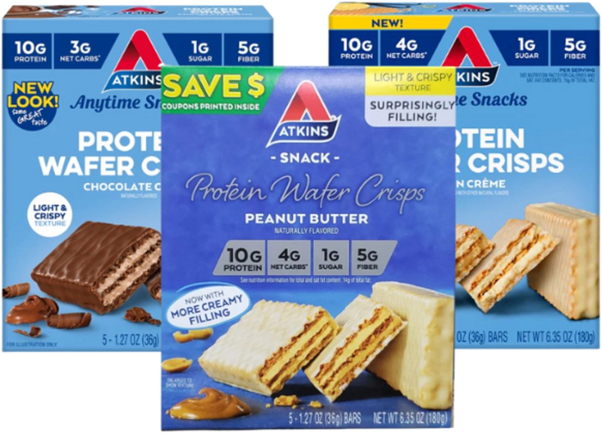 Atkins | Mix Protein Wafer Crisps | 3 x 180 gram