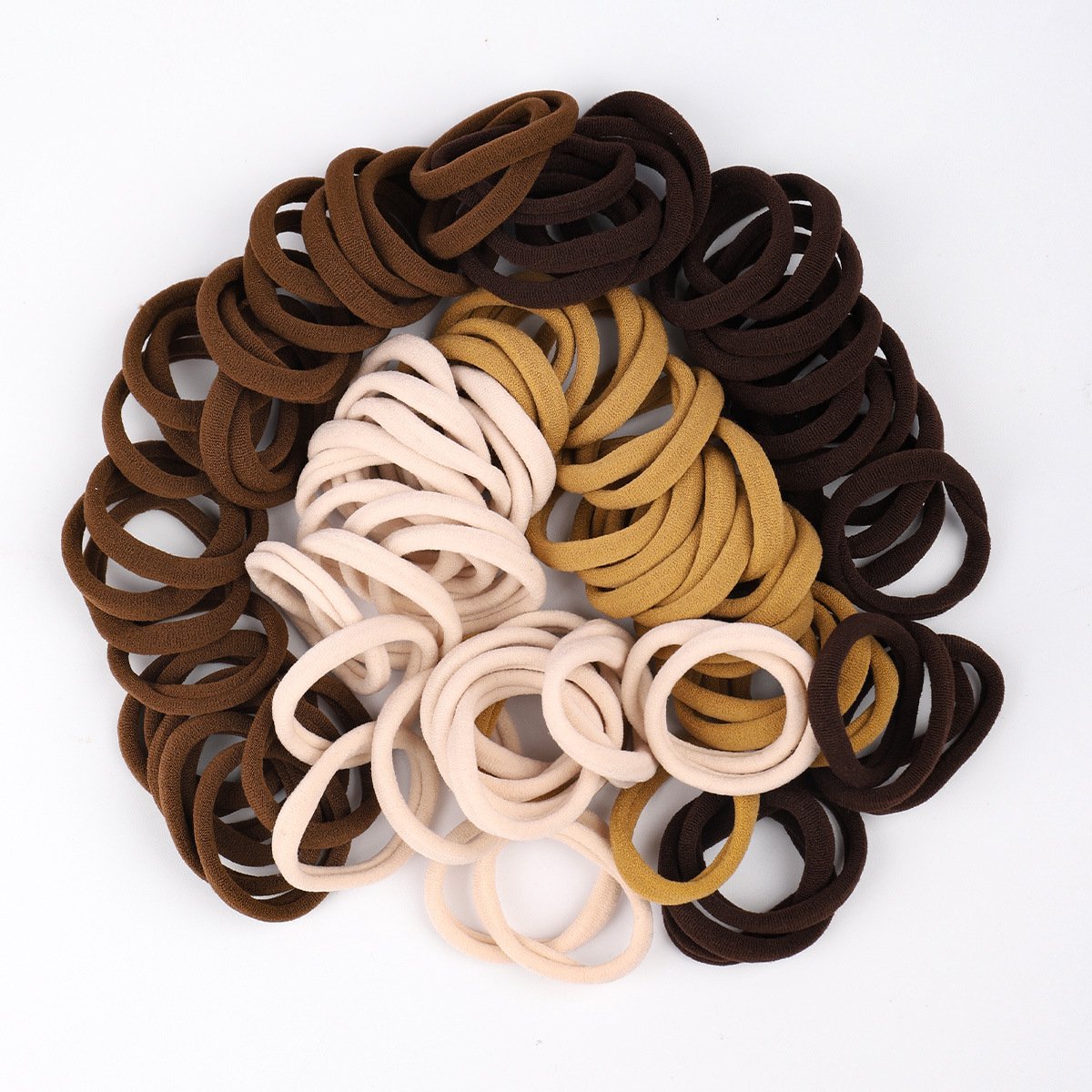 100 pieces lederen ring hair rope combinatie zwart kleine lederen band mix & match touw gekleurd touw gevlochten lederen band, stijl 3
