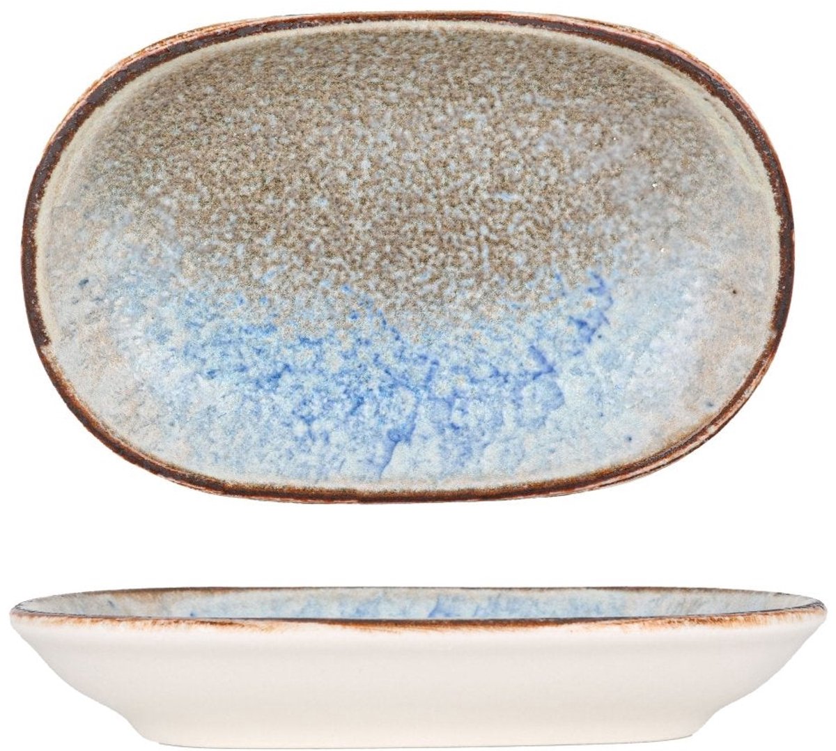 ID Fine Serveerschaal - Delta - Porselein - 18 cm - set van 2