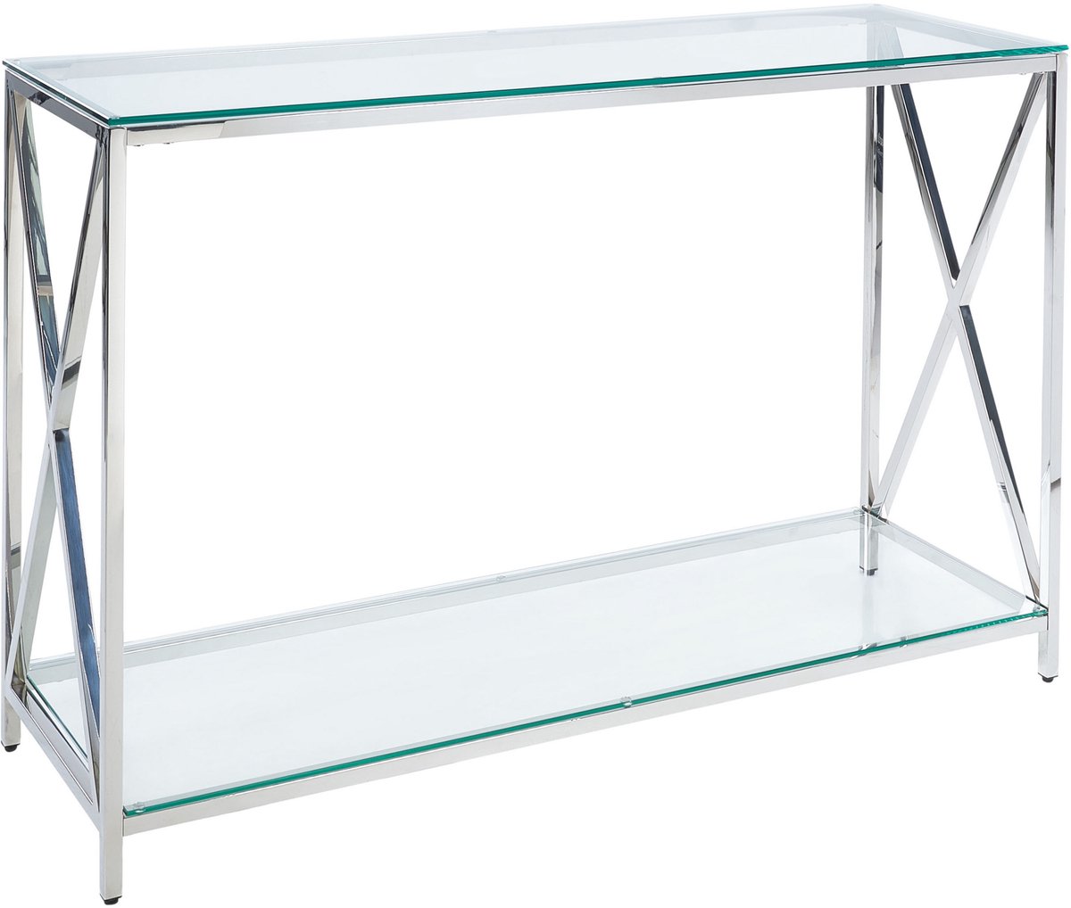 AUDET - Sidetable - Zilver - Veiligheidsglas