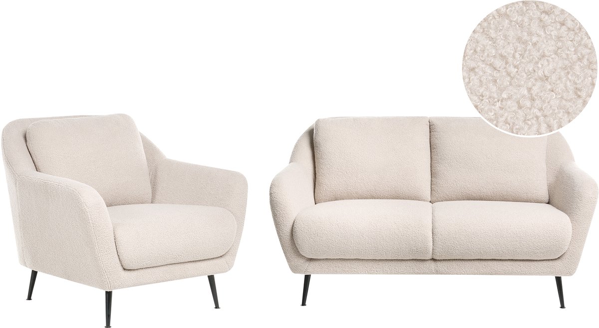 EIBY - Bankenset - Beige - Bouclé