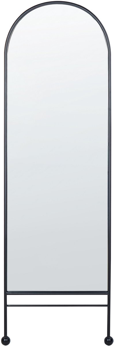 Beliani JARNAGES - Wandspiegel - Zwart - 45 x 145 cm - Ijzer