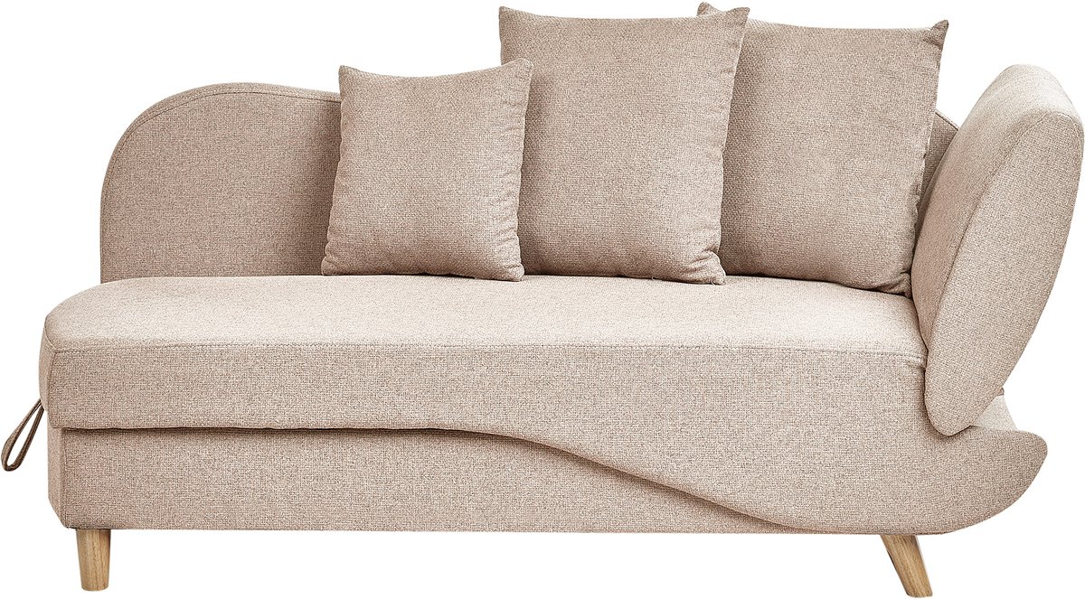Beliani MERI II - Chaise longue - Lichtbruin - Rechterzijde - Polyester