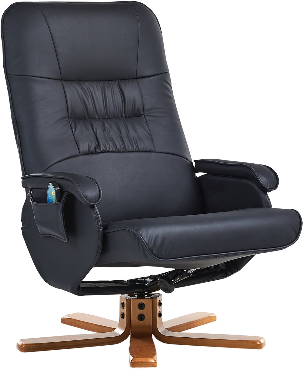 Afbeelding 3 van BELIANI RELAXPRO Fauteuil Bruin Kunstleer met Massagefunctie