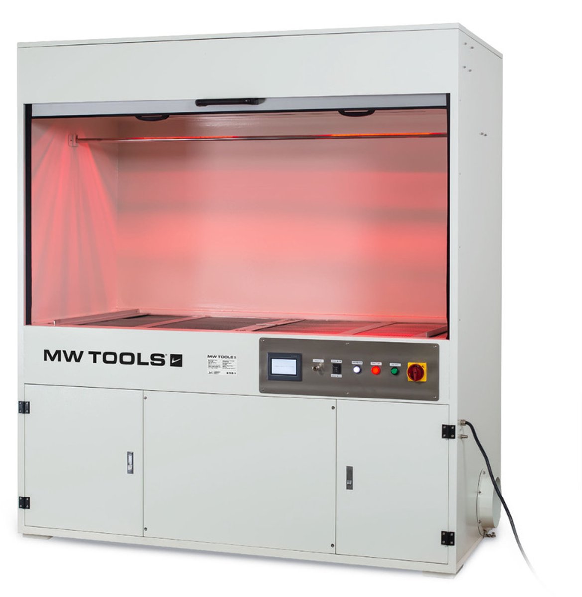 Spuitcabine / lakdroger met afzuigingen en geïntegreerde lakdroger 230V MW Tools