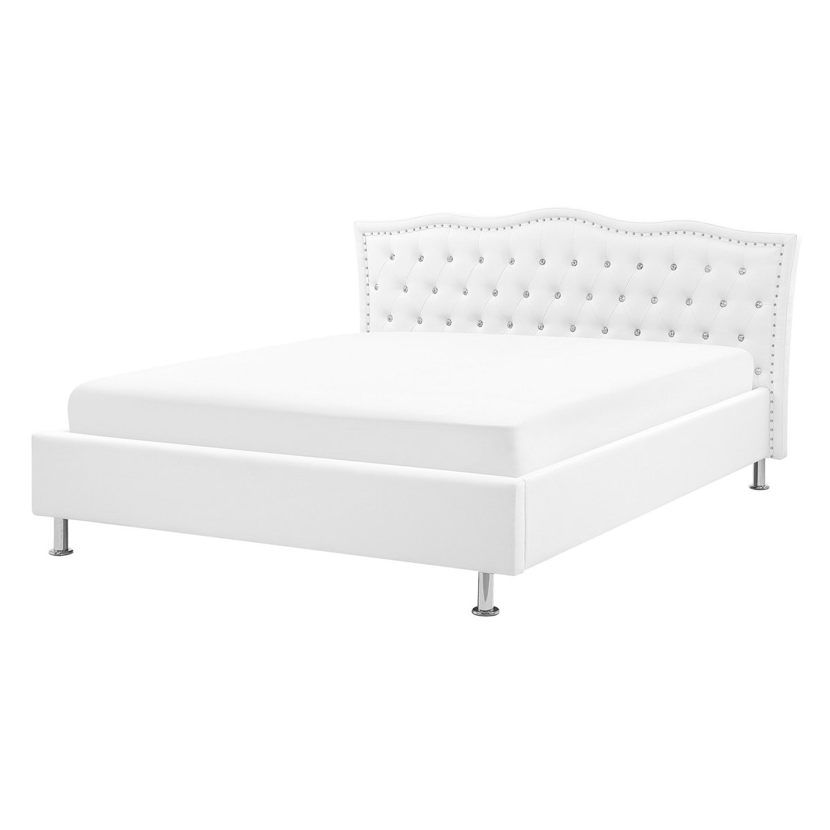 BELIANI METZ - Bed met opbergruimte - Wit - 140 x 200 cm - Kunstleer