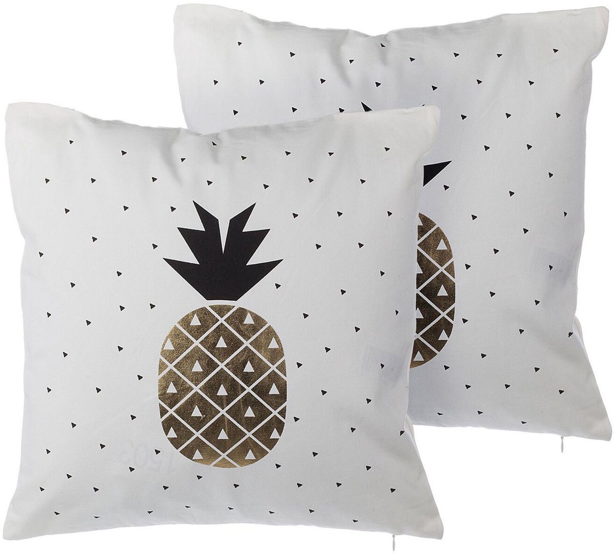 Beliani YASMIN - Sierkussen set van 2 - Wit - 45 x 45 cm - Katoen