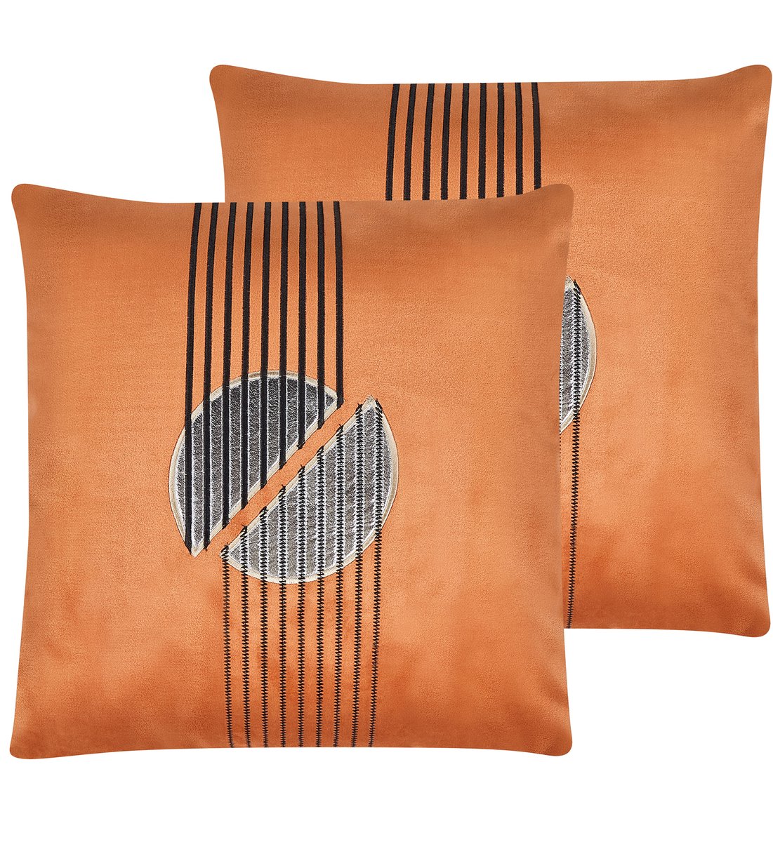 Beliani CEROPEGIA - Sierkussen set van 2 - Oranje - 45 x 45 cm - Polyester