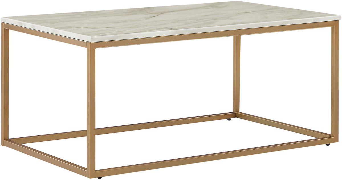 DELANO - Salontafel - Beige/Goud - MDF