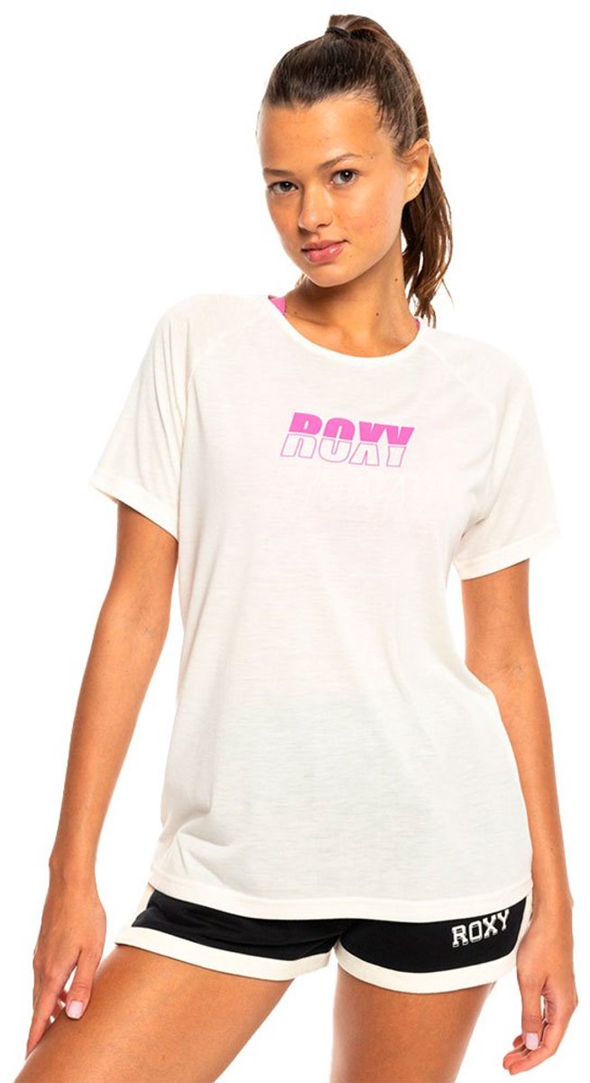 Roxy Evd Flow T-shirt Met Korte Mouwen S Vrouw Buttercream