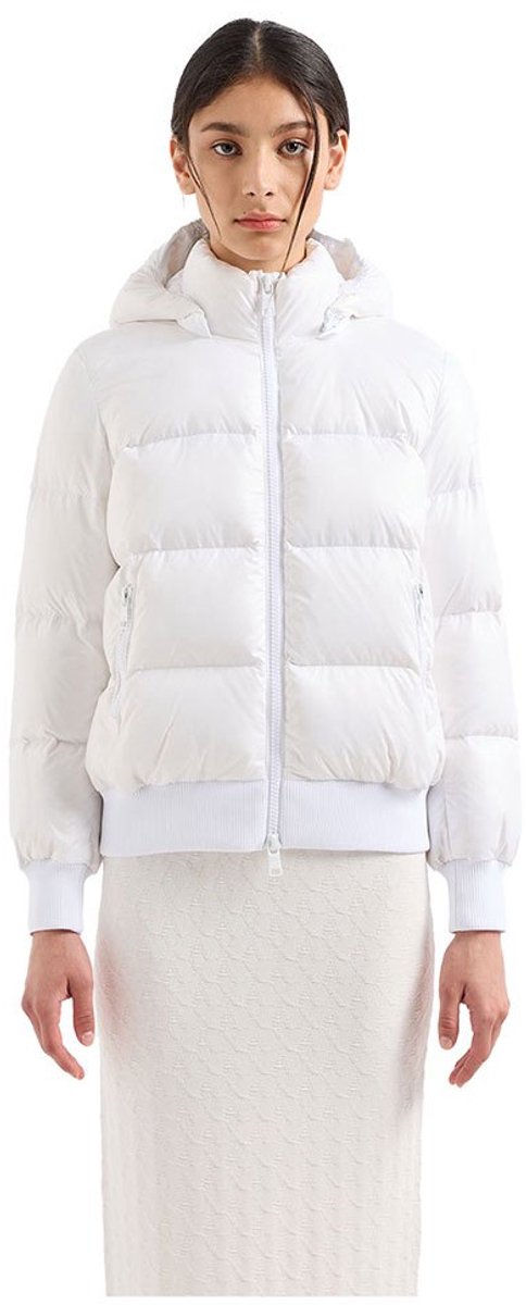 Hooded Puffer Jacket Wo - White