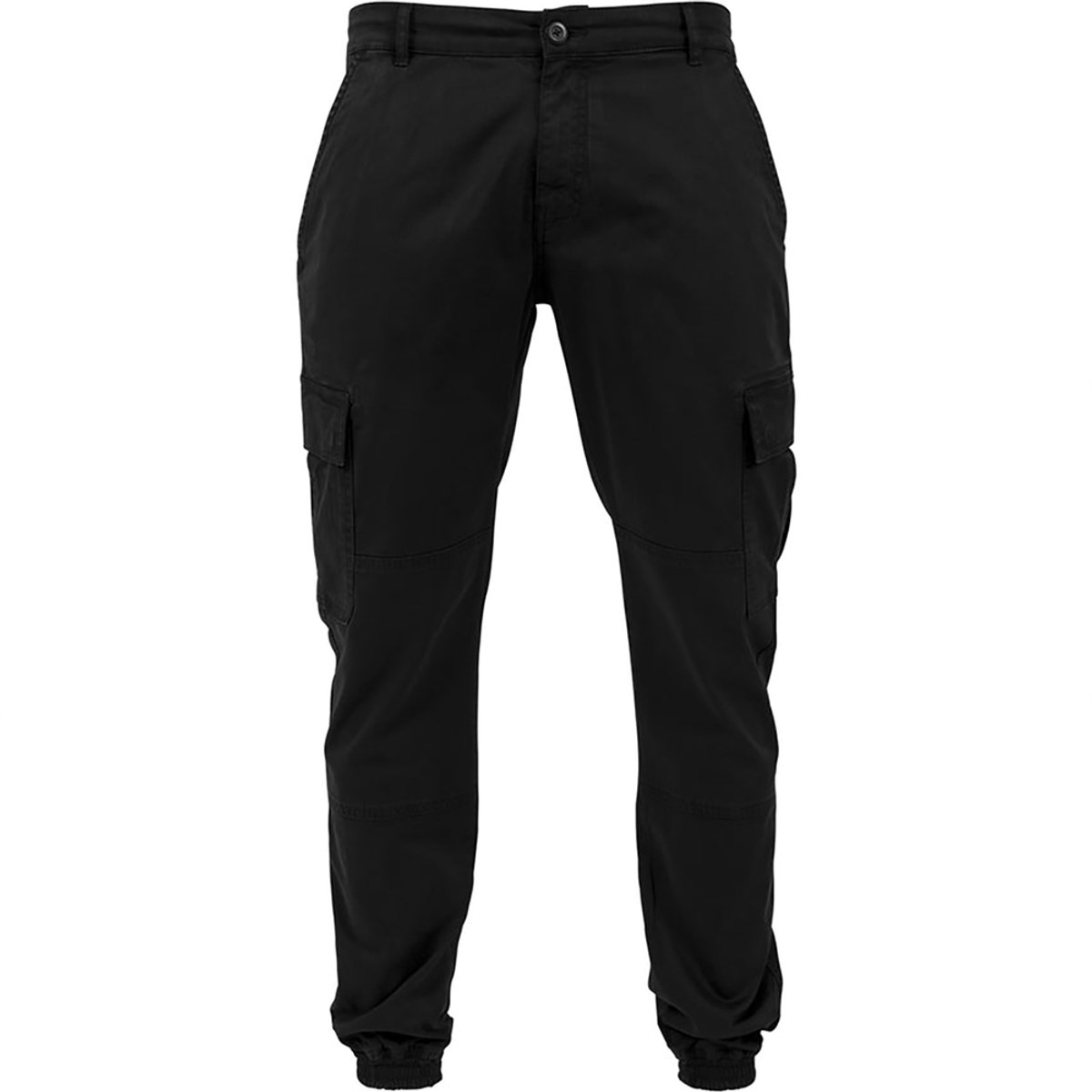 Urban Classics Washed Twill Cargobroek Taille 31 inch Zwart