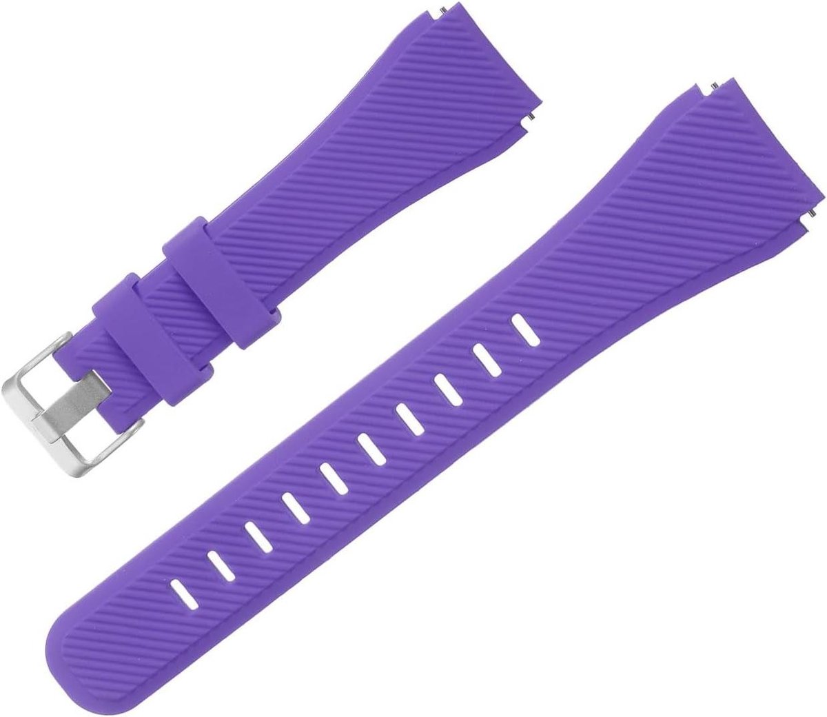 Allecto plus - Siliconen rubberen horlogeband 20 mm paars waterdicht - Smartwatch heren-dames.reserveband