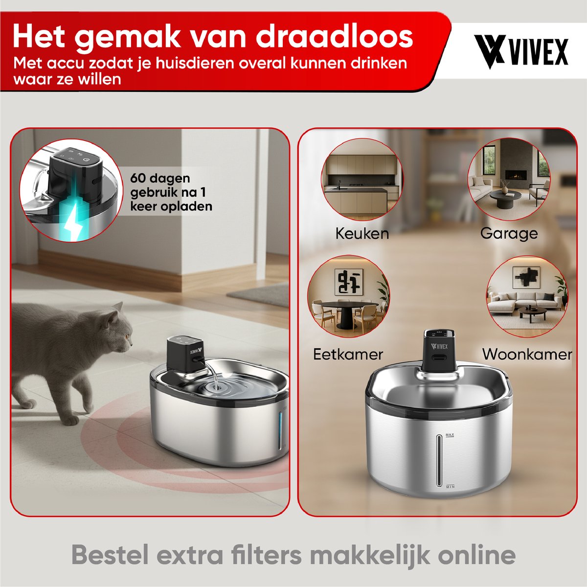 Vivex Draadloze Drinkfontein thumbnail 4