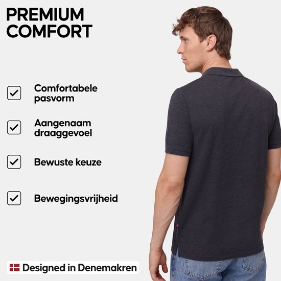 DANISH ENDURANCE Polo Coupe Classic Homme - Katoen Bio - Taille XL