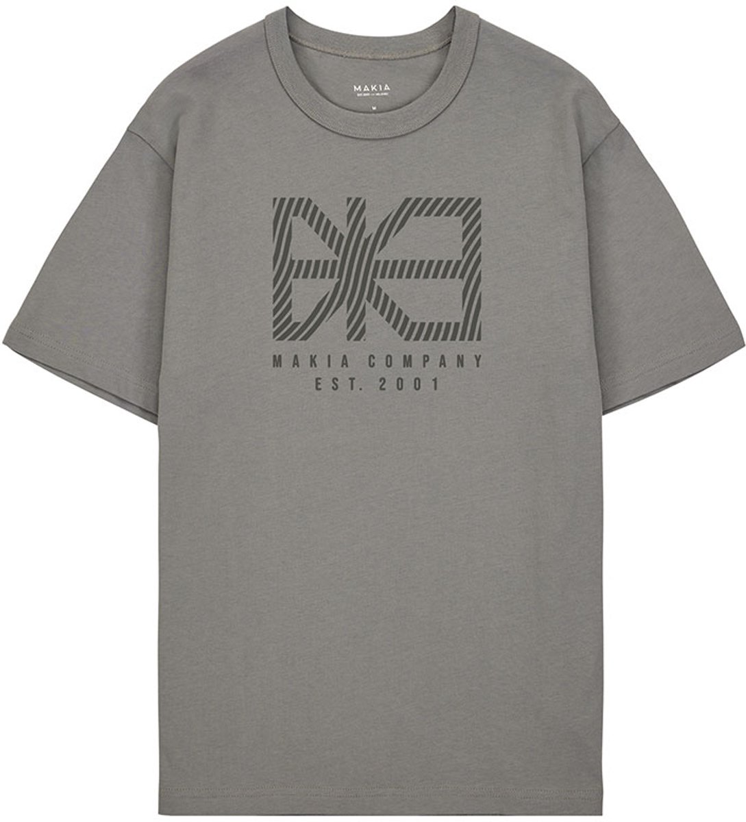 Makia Flag T-shirt Met Korte Mouwen Grijs L Man
