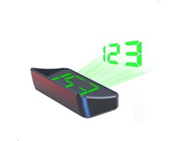 Tech Essentials® Automatische - GPS Snelheidsmeter Auto HUD - USB-C - Groen - Head Up Displays - Plug&Play