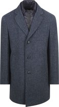 Suitable Coat Wol Twill Donkerblauw - Maat 56 - Heren - Mantels & coats