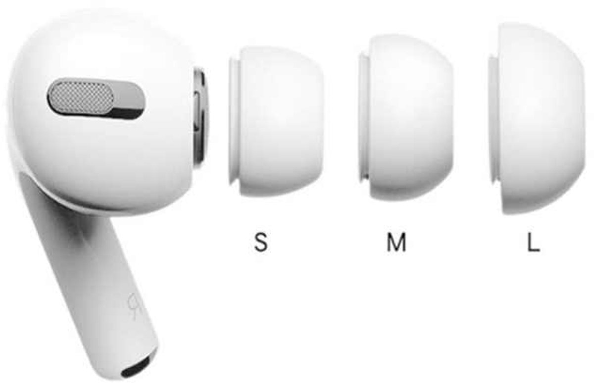 Jonyx - Dopjes geschikt voor Airpods pro - Vervangende oordopjes - Siliconen - 3 maten (S/M/L) - 1 paar van elke maat