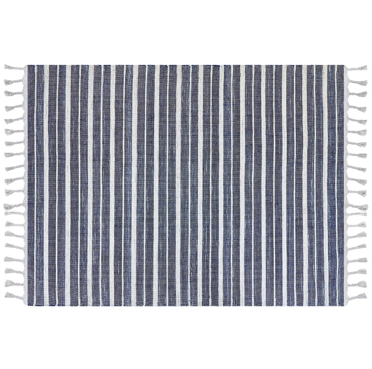 Beliani BADEMLII - Vloerkleed - Donkerblauw - 140 x 200 cm - Synthetisch